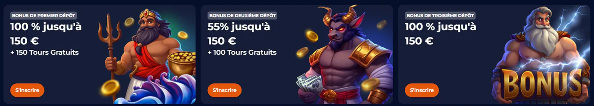 Nine Casino bonus de dépôt avec 100 % jusqu’à 150 €, tours gratuits et offres sur les deuxième et troisième dépôts